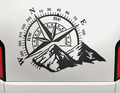 Autoaufkleber Mountain Compass