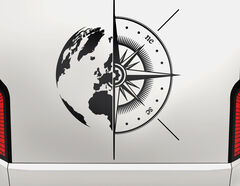 Autoaufkleber Weltkompass