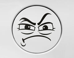 Autoaufkleber Cartoon Grumpy Face 