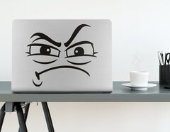 Wandtattoo Cartoon Grumpy Face