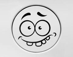 Autoaufkleber Cartoon Happy Dummy Face