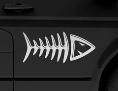 Autoaufkleber Angry Fishbone-Set 