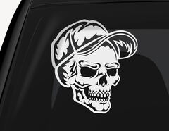 Autoaufkleber Skull with Baseball-Cap