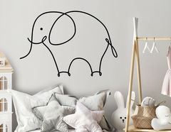 One Line Art - Elephant