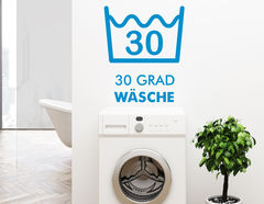 Wandtattoo „30 Grad“ für die Waschküche