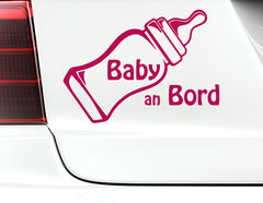 Autoaufkleber "Babyflasche": Wonneproppen willkommen an Bord