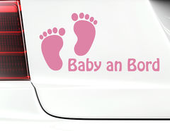 Autoaufkleber "Schritt für Schritt" mit 2 süßen Baby-Füßchen