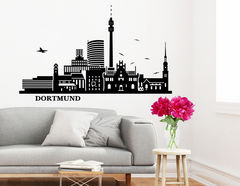 Wandtattoo Dortmunder Skyline zeigt berühmte Orte
