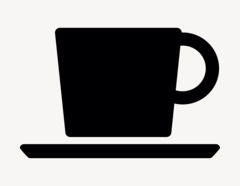 Kaffeetasse #1 - Aufkleber für Gewerbe
