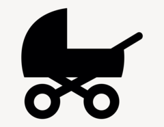 Kinderwagen - Aufkleber für Gewerbe
