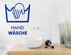 Tollen Dekoration für’s Badezimmer: Wandtattoo „Handwäsche“