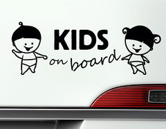 Autoaufkleber "Kids on Board" macht Kindern und Eltern Spaß