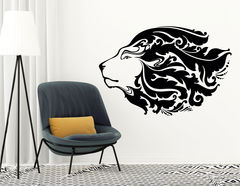 Wandtattoo „Lion Deluxe“ ein schmuckvolles Löwen-Ornament