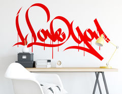 Wandtattoo „Love in Graffiti“ drückt Liebe aus