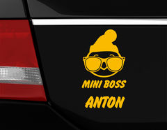 Wer ist hier der Boss? Autoaufkleber "Mini Boss" für's Auto