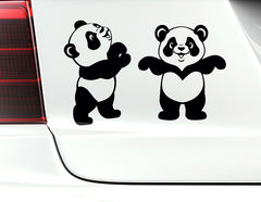 Autoaufkleber "Babypandas Mia & Momo" mit zwei Knuddelbären