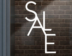 Schaufenster Aufkleber „Modern Sale“ für Laden & Geschäft