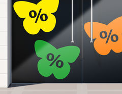 Aufkleber Prozente Schmetterlinge