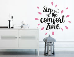 Wandtattoo „Comfort Zone“ für den ersten Schritt