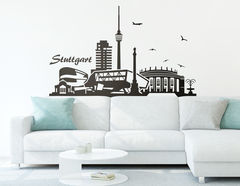 Wandtattoo „Stuttgarter Skyline“ zeigt Highlights