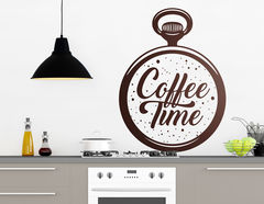 Wandtattoo „Coffee Time“ passt 24h am Tag