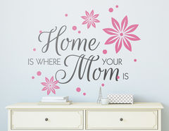 Bezauberndes Wandtattoo: Home is where your mom is