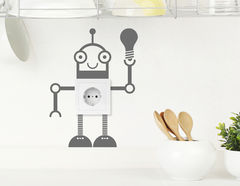 Wandtattoo Mister Robot für Lichtschalter und Steckdose