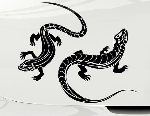 Autoaufkleber Tribal Lizards