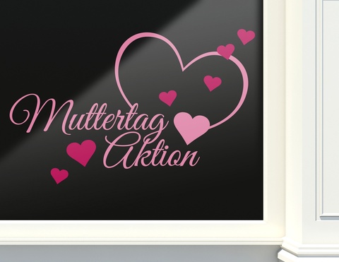 Aufkleber „Muttertag Aktion“ für Laden & Geschäft 
