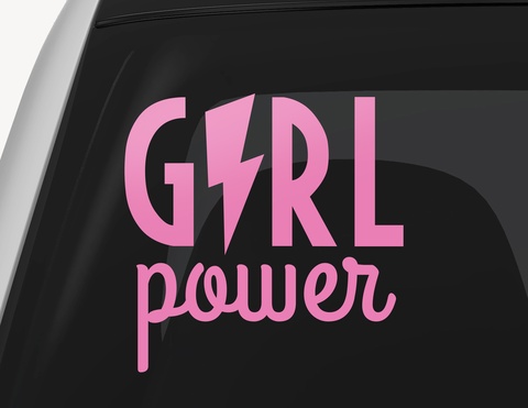 Autoaufkleber Girl Power Blitz