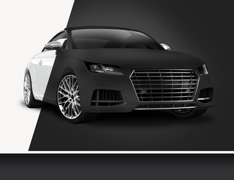 Car Wrapping Autofolie Schwarz super matt