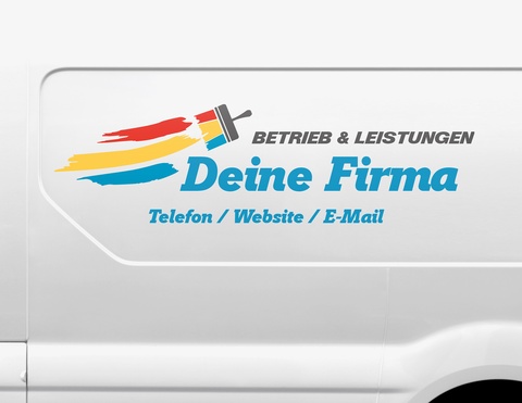 Autoaufkleber-Designer Bunter Malerpinsel
