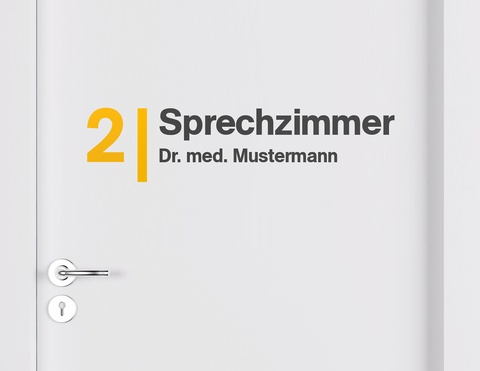 Aufkleber Dein Sprechzimmer Design-Dash & Name