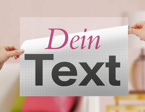 Wunschtext als Wandtattoo - Schritt 1