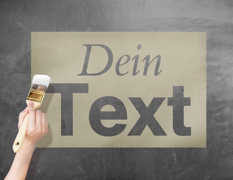 Wunschtext als Wand-Schablone - Schritt 1