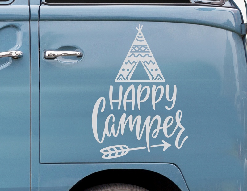 Autoaufkleber Happy Camper