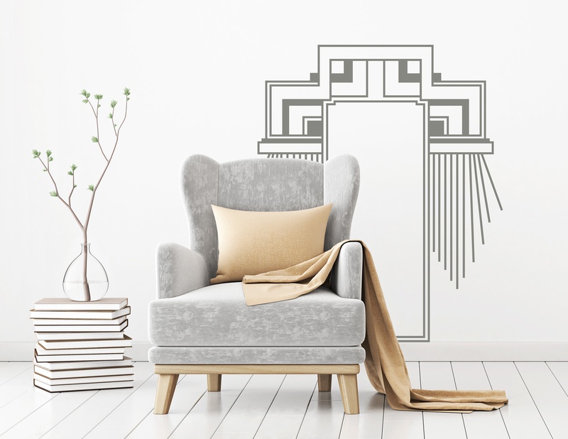 Art Nouveau - Architype, elegantes Wandtattoo im Jugendstil