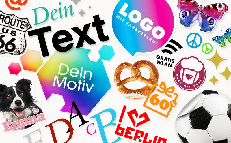 Aufkleber online gestalten oder hochladen