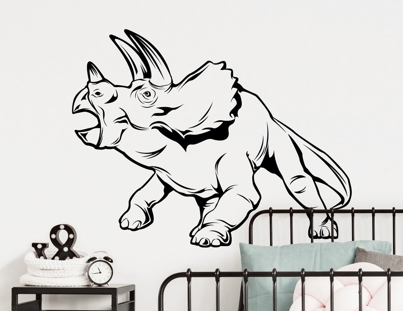 Wandtattoo Triceratops Spiky