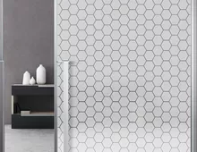 Milchglasfolie Polygon wei&szlig;