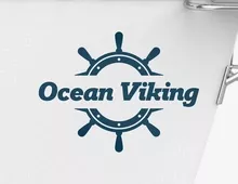 Bootsaufkleber Steuerrad Split