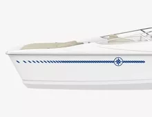 Bootsaufkleber Tau mit Windrose