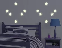 Leuchtsticker-Wandtattoo Leuchtende Sterne für schöne Traume