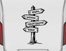 Autoaufkleber Wegweiser Egal wohin