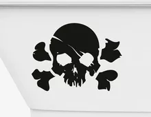 Bootsaufkleber Piratenwarnung