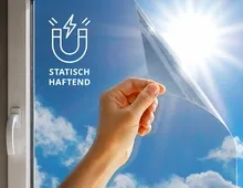 Sonnenschutzfolie Static Light: Statisch haftender Sonnen- & UV-Schutz mit dezenter Tönung im Innen und leichter Spiegeloptik Außen