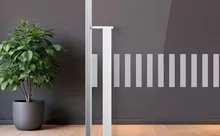 Durchlaufschutz aus Milchglasfolie f&uuml;r Glast&uuml;ren & Glasfl&auml;chen