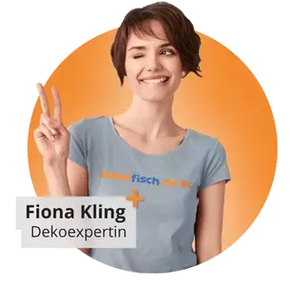 Dekoexpertin - Peace-Zeichen grinsend