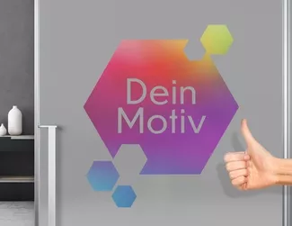 Milchglasfolie mit Motivdruck - Anwendungsbeispiel 3