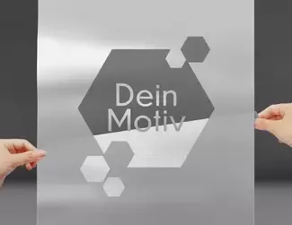 Milchglasfolie mit ausgestanztem Motiv - Schritt 1